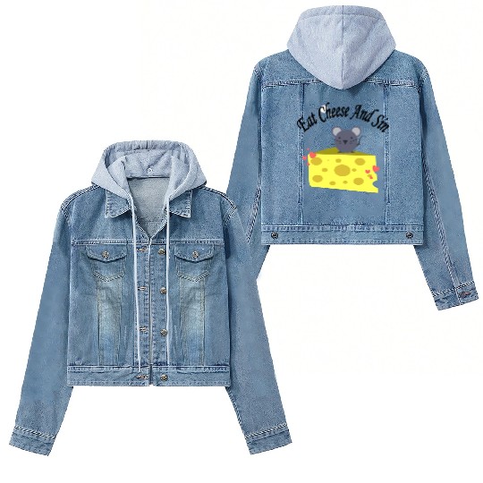 Eat cheese and sin, Best Street art! Classic Women's Denim Jackets