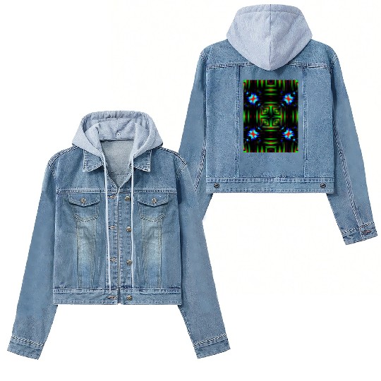 enchanting abstract seamless pattern Women's Denim Jackets