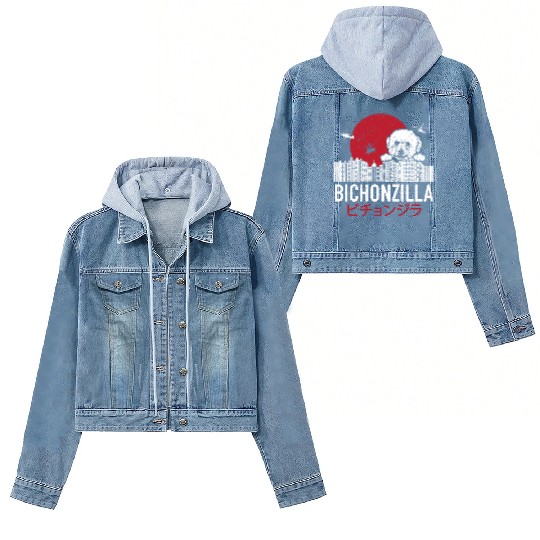 Bichonzilla Bichon Frise Dog Lover Puppy Women's Denim Jackets