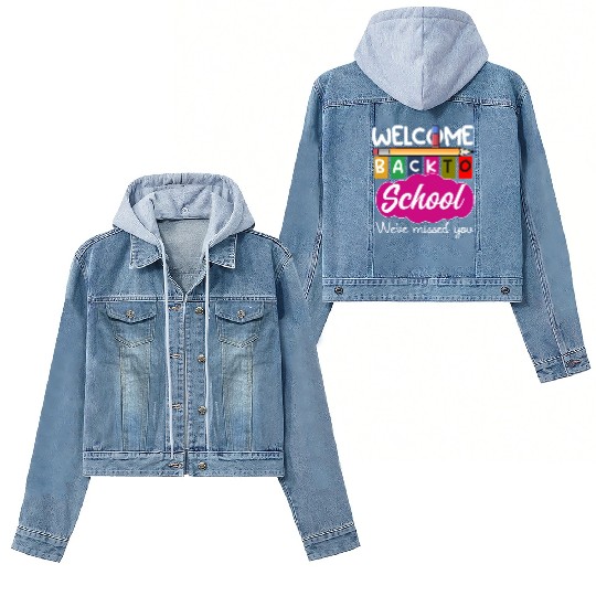 Happy First Day, Welcome Back To School Teacher Women's Denim Jackets
