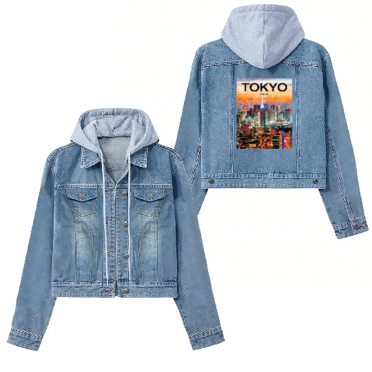 Tokyo, Japan, Skyline Women's Denim Jackets
