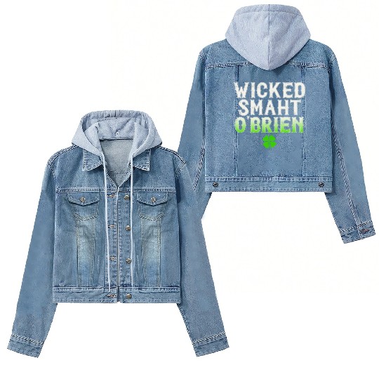 Wicked Smaht O'Brien Clan Boston Irish Slang Women's Denim Jackets