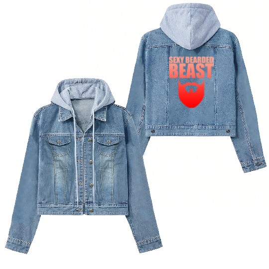 Sexy Bearded Beast 2 Women's Denim Jackets