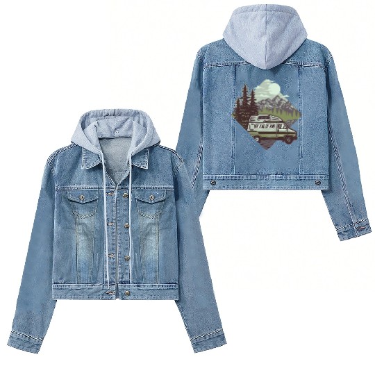 Camping Mountains Wilderness Women's Denim Jackets