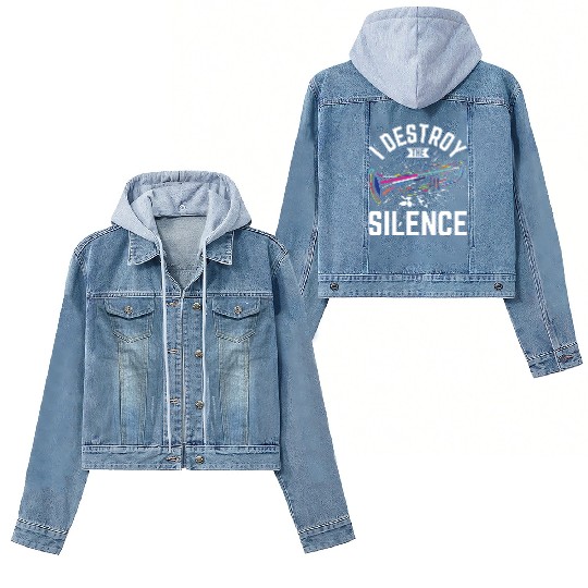 Trumpeter Outfit For Trumpet Player Music Band Women's Denim Jackets