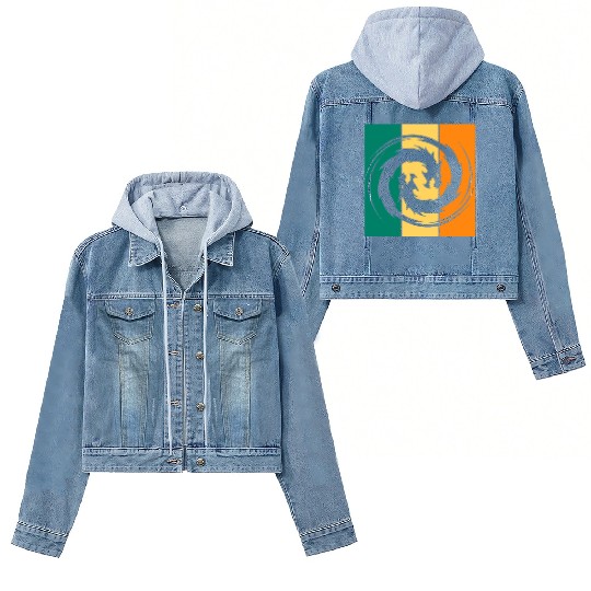 Dragon Ying Yang Women's Denim Jackets