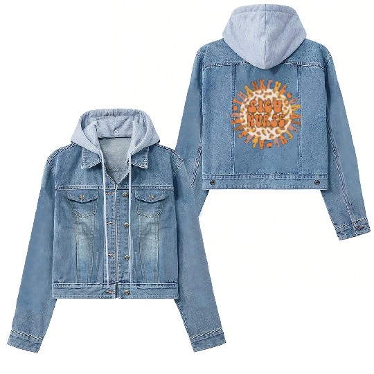 SICU Nurse Thanksgiving Surgical ICU Nursing Women's Denim Jackets