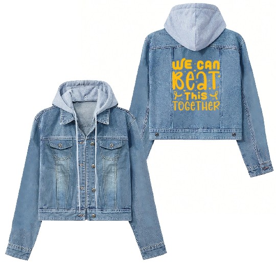 We Can Beat This Together, Childhood Cancer Women's Denim Jackets