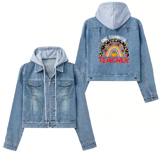 Thanksgiving Day Cloths For Teachers,Teachers Gift Women's Denim Jackets