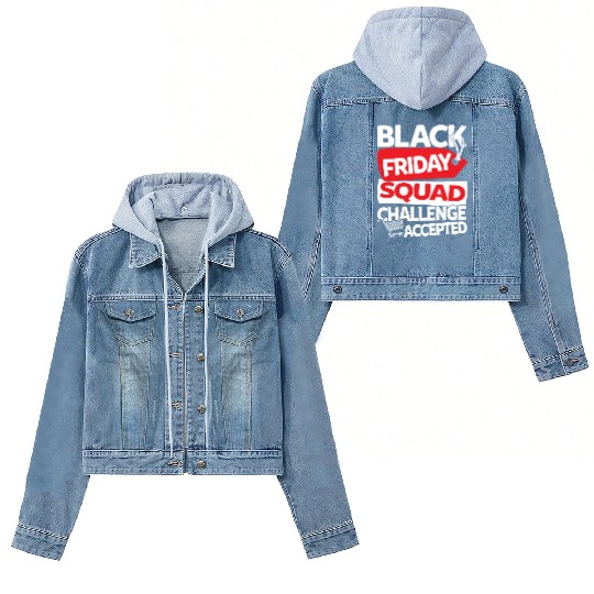 Black Friday Squad Challenge Accepted Women's Denim Jackets
