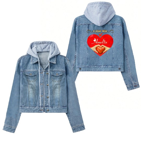 I love you Amelia Women's Denim Jackets