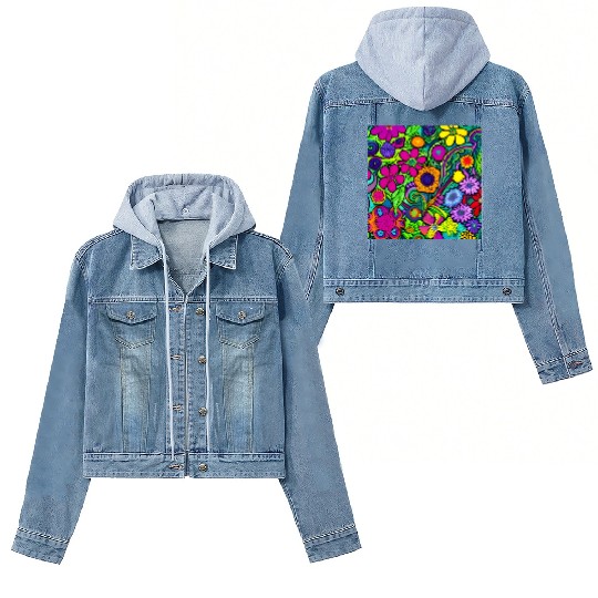 Magic flowers art Women's Denim Jackets