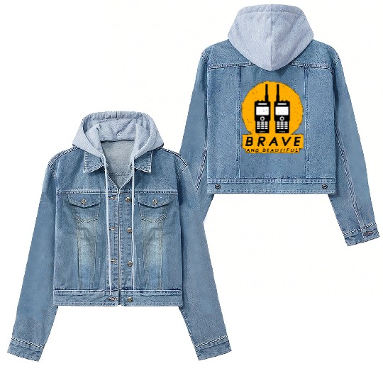 Ham Radio Brave And Beautiful Loves Radio Operator Women's Denim Jackets