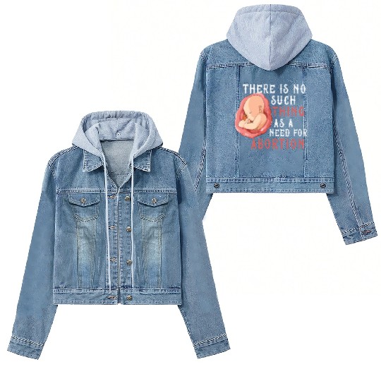 Anti Abortion Pro Life Conservative Gift Idea Women's Denim Jackets
