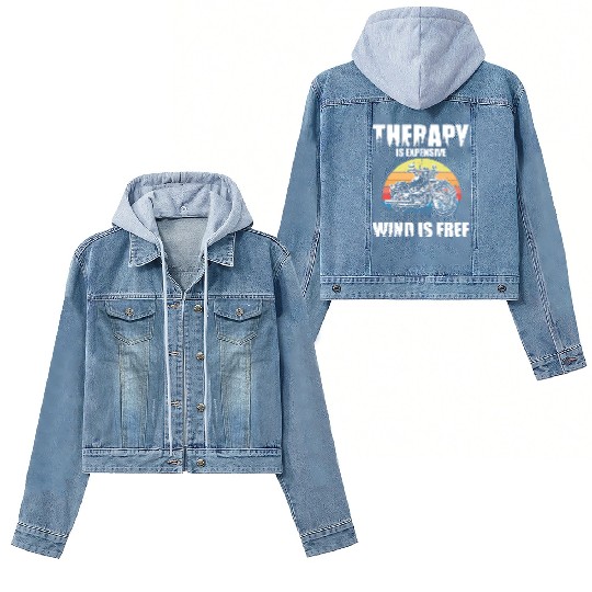 Hilarious Expensive Wind Is Free Big Bike Women's Denim Jackets