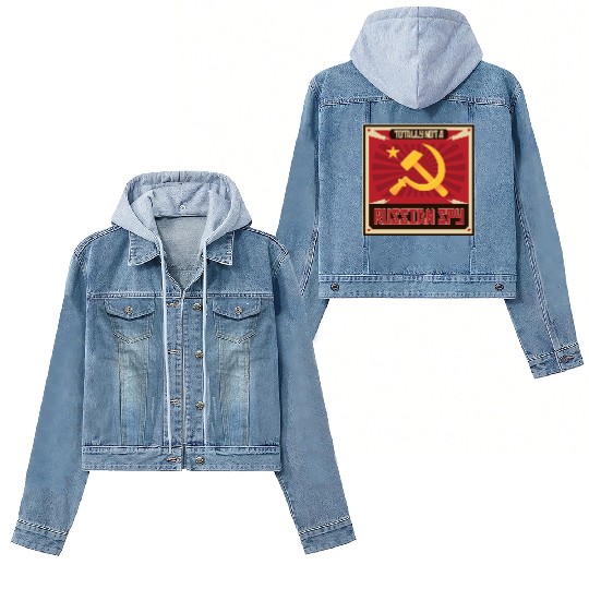 Funny Russian Spy USSR Soviet Union Russia Hammer Women's Denim Jackets