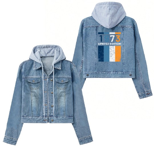 50 Years Vintage 1973 Retro 50th Birthday Women's Denim Jackets