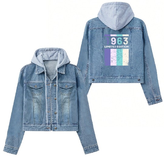 60 Years Vintage 1963 Retro 60th Birthday Women's Denim Jackets