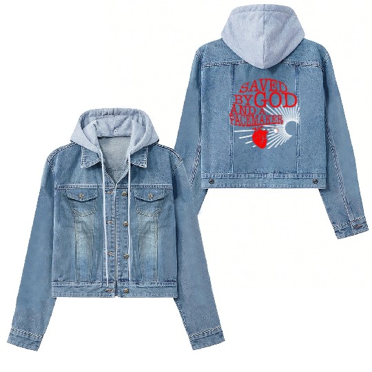 Saved By God And A Pacemaker Women's Denim Jackets, CHD Awareness