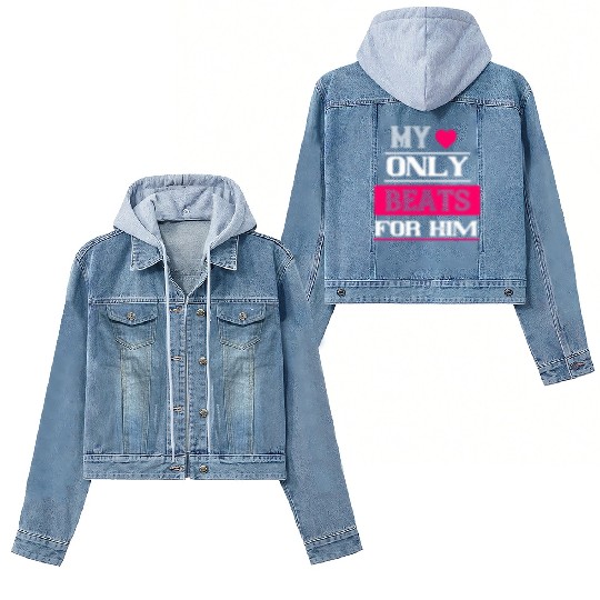 my love only beats for him Tshirt145 Women's Denim Jackets