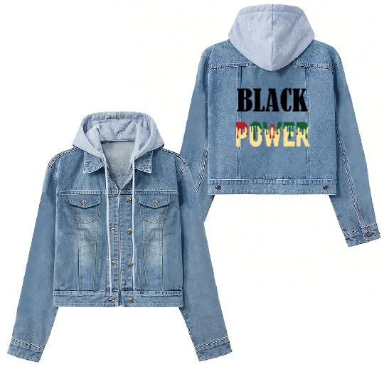 Black Power Women's Denim Jackets