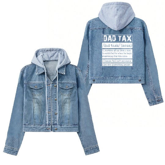 Vintage Dad Tax Definition Men Funny Father's Day Women's Denim Jackets