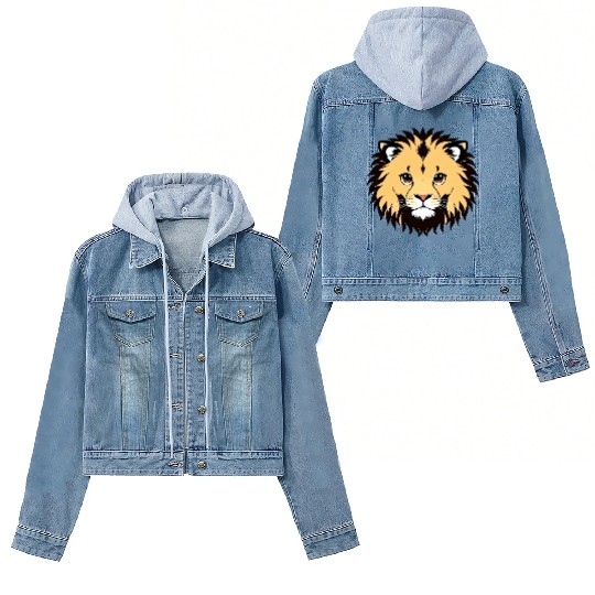 Royal Cartoon Lion - King of the Jungle 22 Women's Denim Jackets