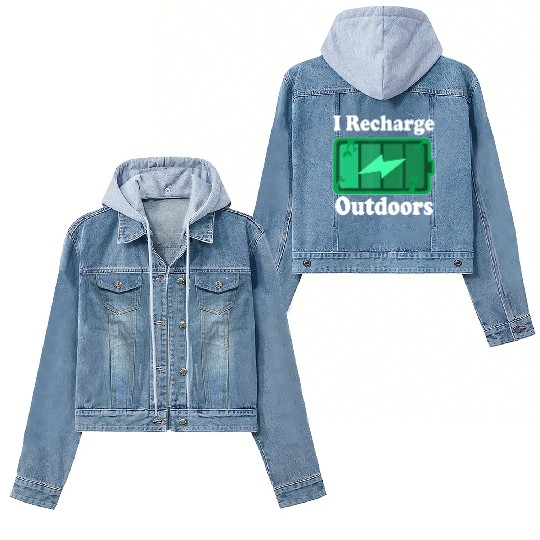 Nature Lover Outdoors Quote Women's Denim Jackets