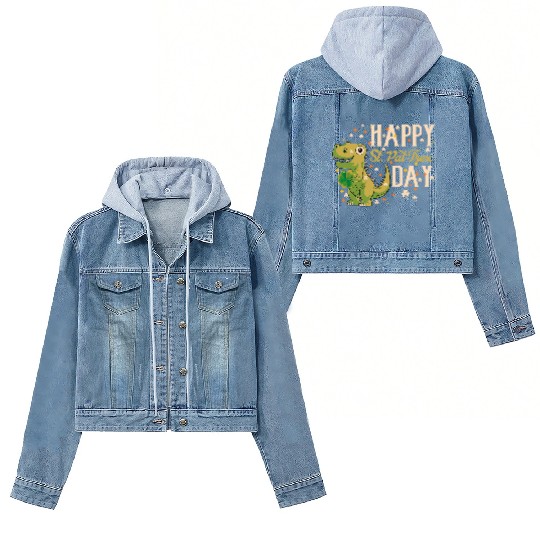 Irish Trex Dino St Patricks Day Kids Toddler Boys Women's Denim Jackets