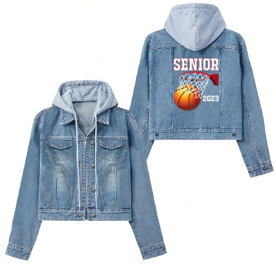 Graduate Senior Class of 2023 Basketball Player Women's Denim Jackets