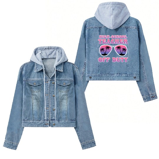 High school teacher off duty vacation teacher Women's Denim Jackets