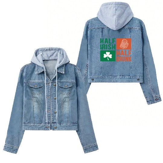 Half Irish Half Drunk Women's Denim Jackets