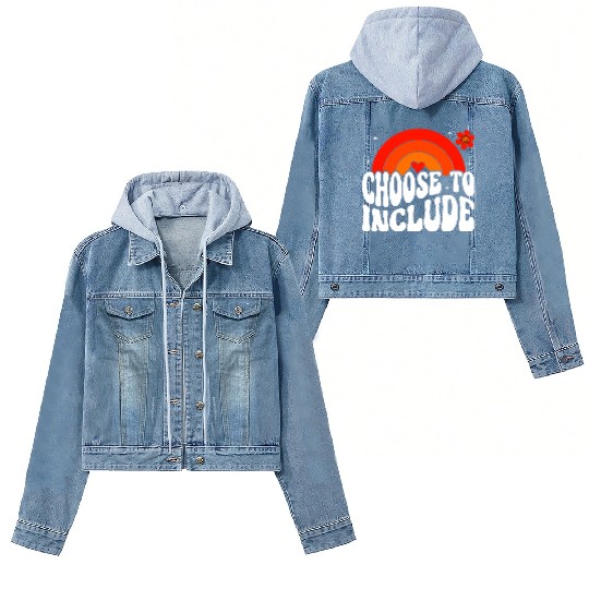Choose To Include For Autism Teacher Women's Denim Jackets