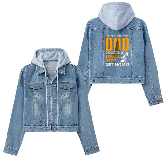 Oilfield Worker Don t Worry Dad Women's Denim Jackets