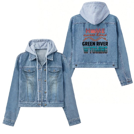 Green River Wyoming Home Sweet Home Women's Denim Jackets