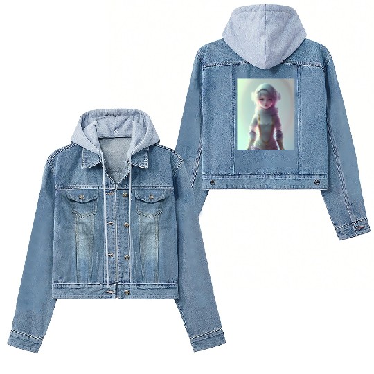 last in the AI TEEN GAMER GIRL Series Women's Denim Jackets