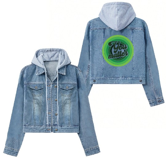 You Matter Green Mental Health Women's Denim Jackets
