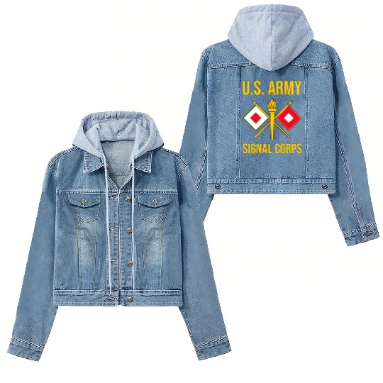 ARMY SIGNAL CORPS BRANCH USASC US Women's Denim Jackets