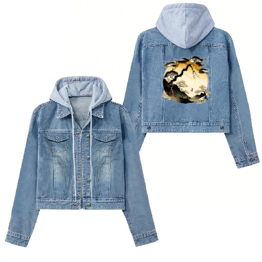 Japanese landscape Women's Denim Jackets