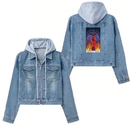 Tarot Devils Press Fitness Gym Bodybuilding Women's Denim Jackets