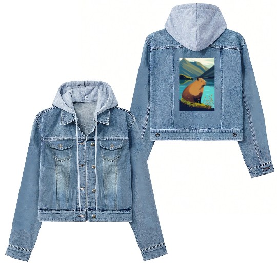 Capybara Nature Capibara Women's Denim Jackets