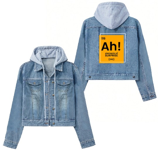 Ah Element of surprise funny Chemist merch funny c Women's Denim Jackets