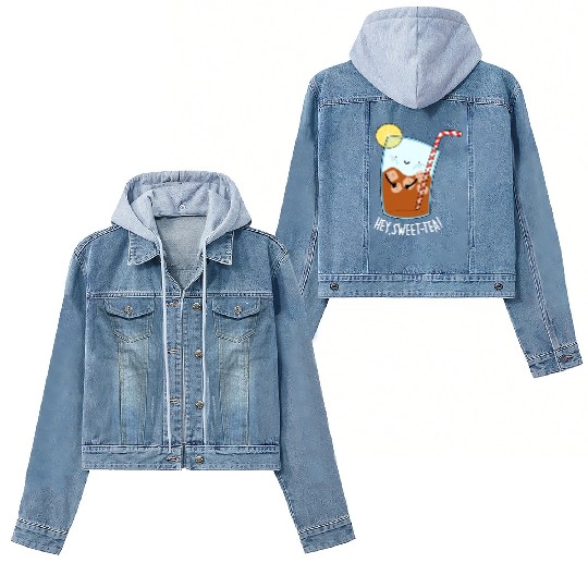 Hey Sweet Tea Cute Iced Tea Women's Denim Jackets