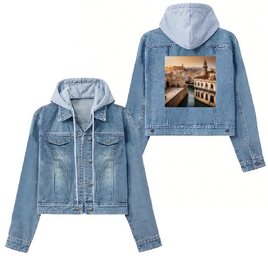 Fantasy pictures ,town Morocco ,city casablanca Women's Denim Jackets