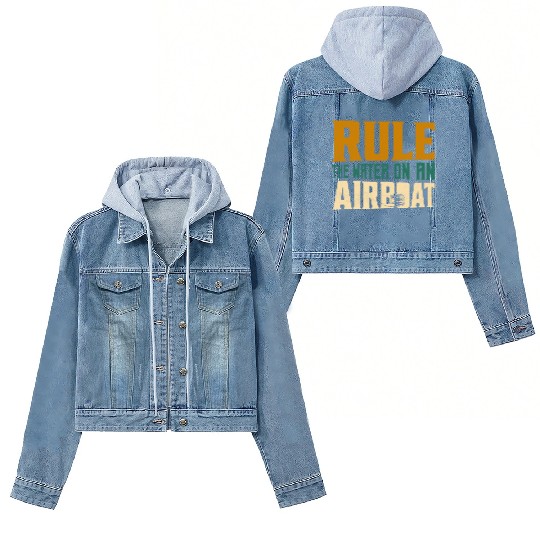 Rule The Water On An Airboat Propeller Swamp Hydro Women's Denim Jackets