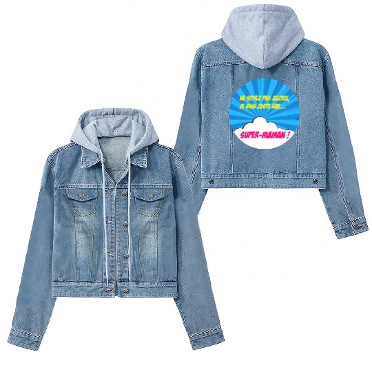 Super-mom super-hero. Best mom Mother's day Comics Women's Denim Jackets