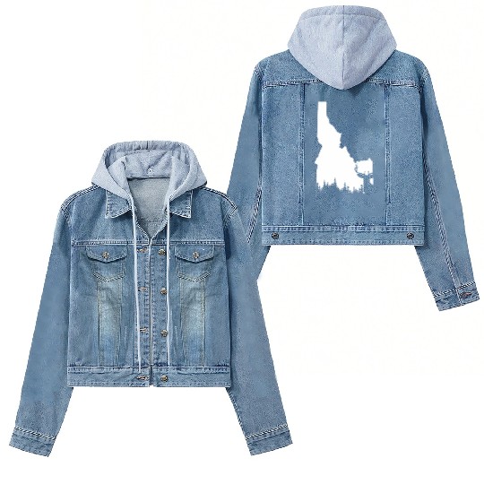 Hunter Elk Deer State Idaho Hunting Women's Denim Jackets