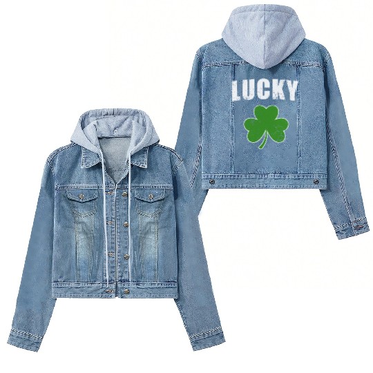 Lucky Irish Shamrock St Patrick'S Day Youth Women's Denim Jackets