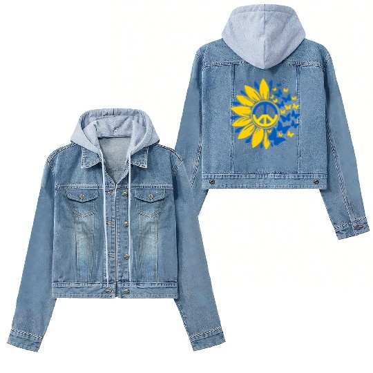 Sunflower Ukraine Ukrainian Flag Ukraine Flag Prid Women's Denim Jackets