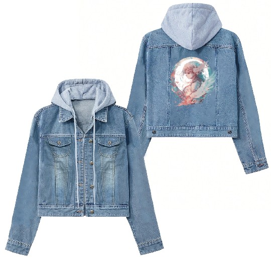 Watercolor Anime Fairy Cute Fairycore Pastel Goth Women's Denim Jackets